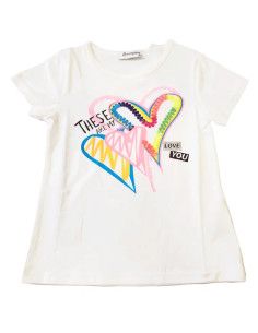 Camiseta manga corta corazones colores niña [product.brand] 1 - Ropa para Bebé | dyley | 
