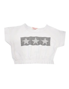 Camiseta manga corta tipo top niña 