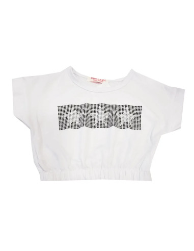 Camiseta manga corta tipo top niña 