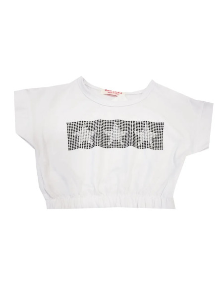 Camiseta manga corta tipo top niña 