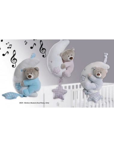 Sonajero musical luna oso 