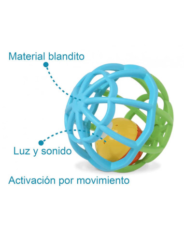 Sonajero musical y luz para bebé 