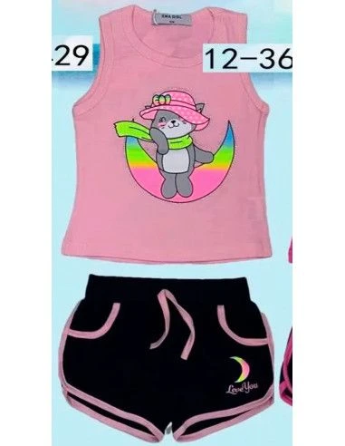 Conjunto tirante sport y short a contraste bebé niña [product.brand] 1 - Ropa para Bebé | dyley | 