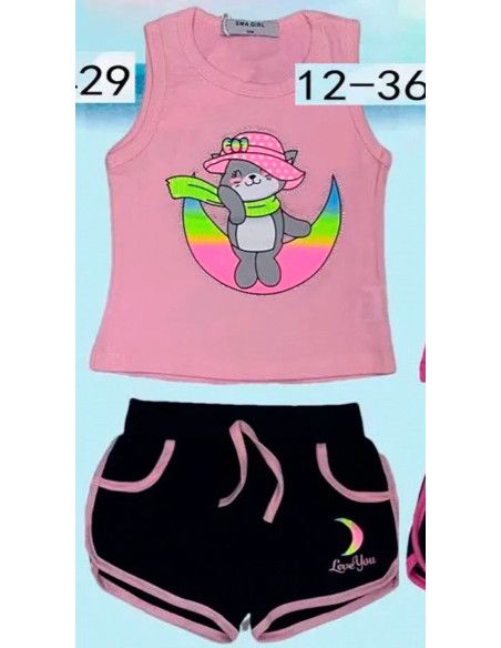 Conjunto tirante sport y short a contraste bebé niña [product.brand] 1 - Ropa para Bebé | dyley | 