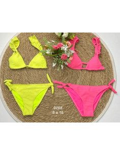 Conjunto bikini colores niña  2