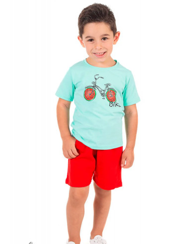 Conjunto manga corta bicicleta niño 