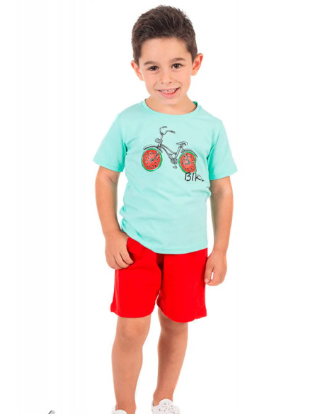 Conjunto manga corta bicicleta niño 