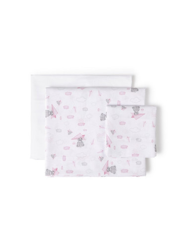 Sabana mini cuna avión papel 
