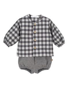 Conjunto pololo manga larga cuadros bebé niño [product.brand] 1 - Ropa para Bebé | dyley | 