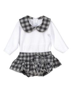 Conjunto pololo manga larga cuadros bebé niña [product.brand] 1 - Ropa para Bebé | dyley | 