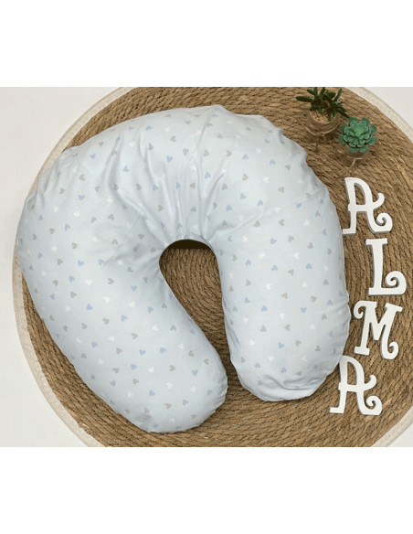 Almohada lactancia corazones 