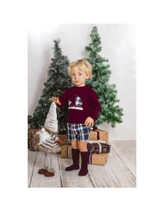 Conjunto jersey y short cuadros bebé niño  2