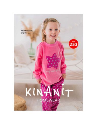 Pijama manga larga terciopelo estrella niña [product.brand] 1 - Ropa para Bebé | dyley | 