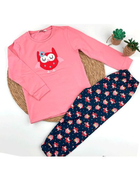 Pijama fino manga larga buho niña [product.brand] 2 - Ropa para Bebé | dyley | 