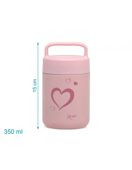 Papillero termo rosa corazón 
