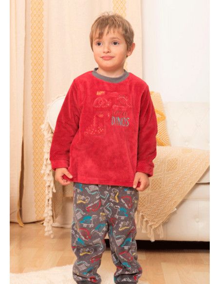 Pijama manga larga terciopelo dino niño [product.brand] 1 - Ropa para Bebé | dyley | 