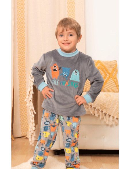 Pijama manga larga terciopelo robot niño [product.brand] 1 - Ropa para Bebé | dyley | 