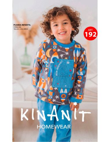 Pijama manga larga coralina espacio niño [product.brand] 1 - Ropa para Bebé | dyley | 