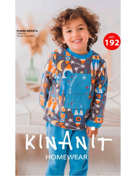 Pijama manga larga coralina espacio niño [product.brand] 1 - Ropa para Bebé | dyley | 