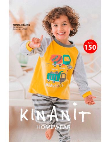 Pijama manga larga terciopelo camiones niño [product.brand] 1 - Ropa para Bebé | dyley | 
