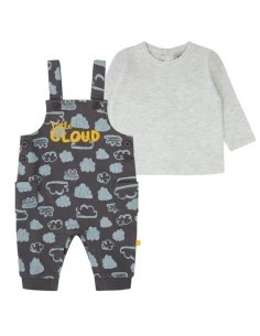 Conjunto peto nubes de bebé niño 