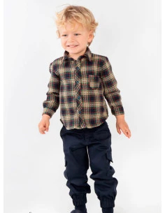 Conjunto camisa cuadros y pantalón niño 