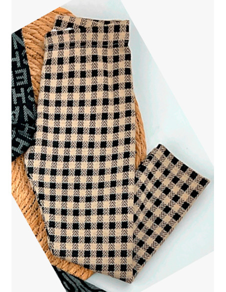 Pantalón legguin de cuadros elástico para chica 