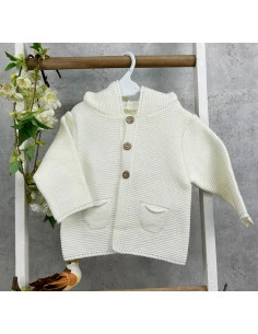 Chaqueta con capucha bebé 