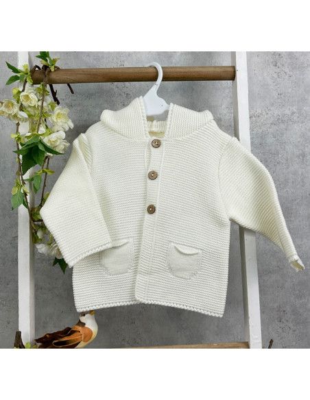 Chaqueta con capucha bebé 
