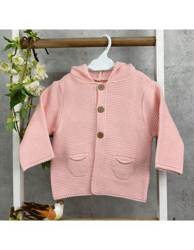 Chaqueta con capucha bebé 