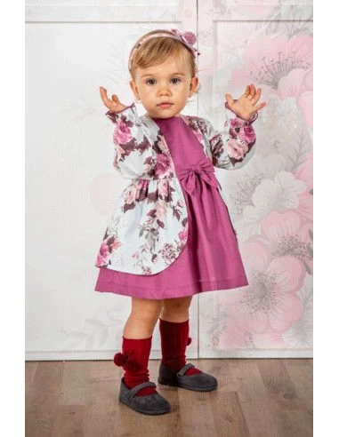 Vestido manga larga lazo en el pecho bebé niña [product.brand] 1 - Ropa para Bebé | dyley | 