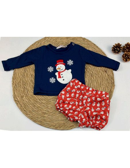 Conjunto 2 piezas muñeco de nieve para bebé niño 