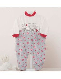Pijama largo terciopelo conejos bebé niña [product.brand] 1 - Ropa para Bebé | dyley | 