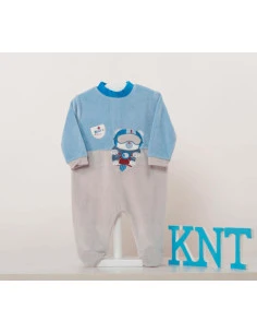 Pijama largo terciopelo motorista bebé niño 
