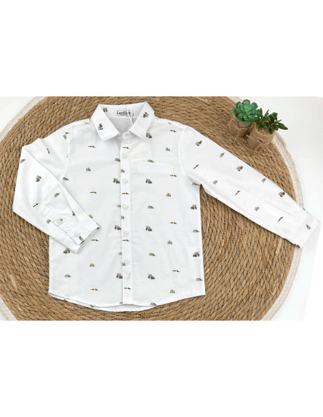 Camisa manga larga 2 colores niño 