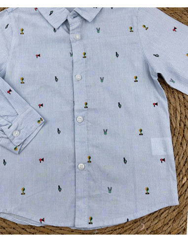 Camisa manga larga dibujo niño 