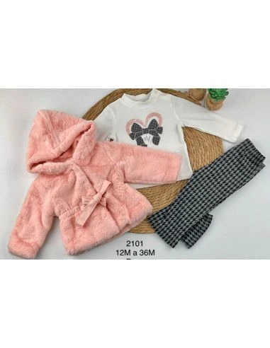 Conjunto de 3 piezas con cazadora niña [product.brand] 2 - Ropa para Bebé | dyley | 