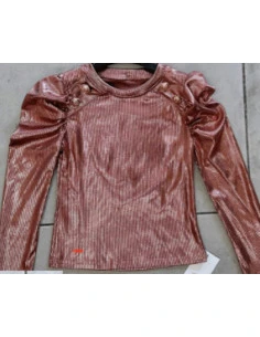 Camiseta manga larga metalizada niña 