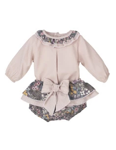 Conjunto pololo flores bebé niña 