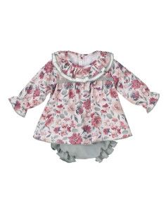Jesusito manga larga flores bebé niña [product.brand] 1 - Ropa para Bebé | dyley | 