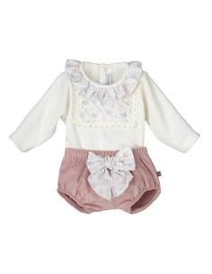 Conjunto pololo lazo a juego bebé niña 