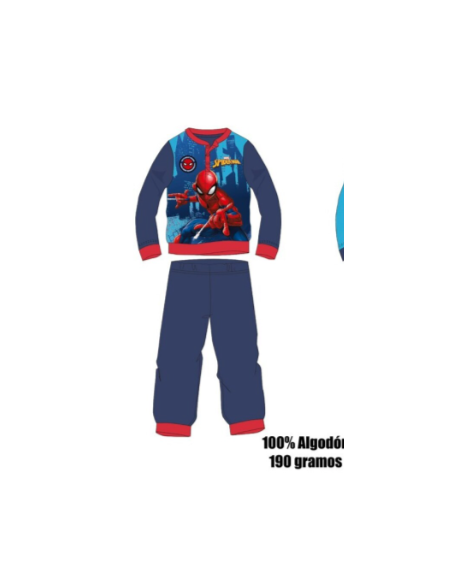 Pijama manga larga spiderman algodón niño 
