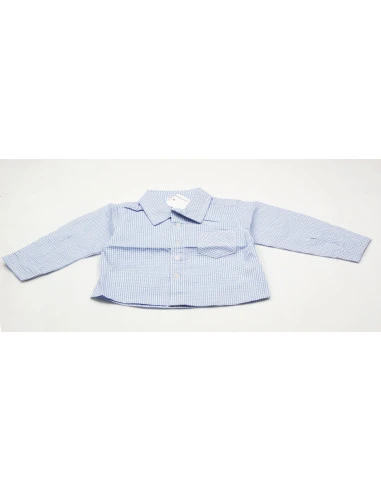Camisa manga larga cuadritos bebé niño 