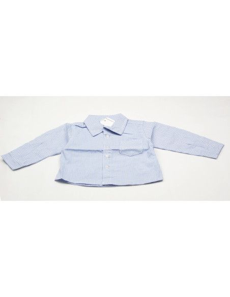 Camisa manga larga cuadritos bebé niño 