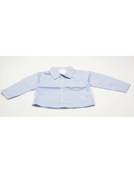 Camisa manga larga cuadritos bebé niño 