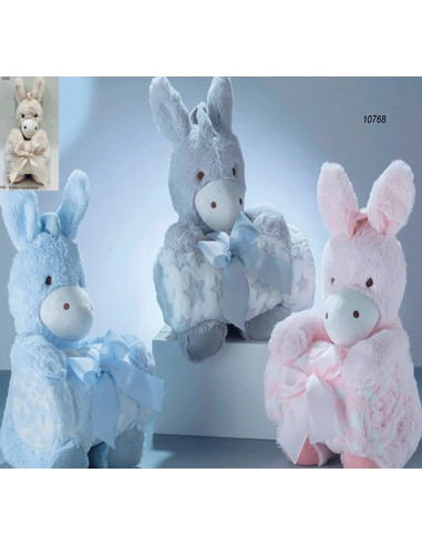 Manta + peluche burro 