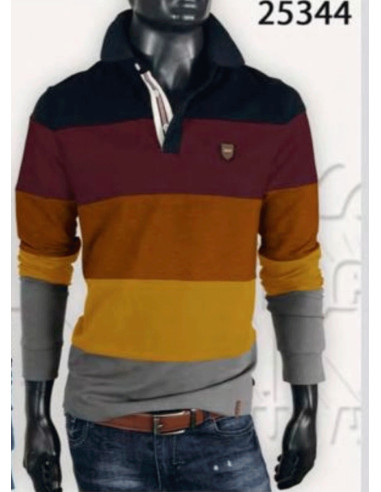Polo hombre rayas 