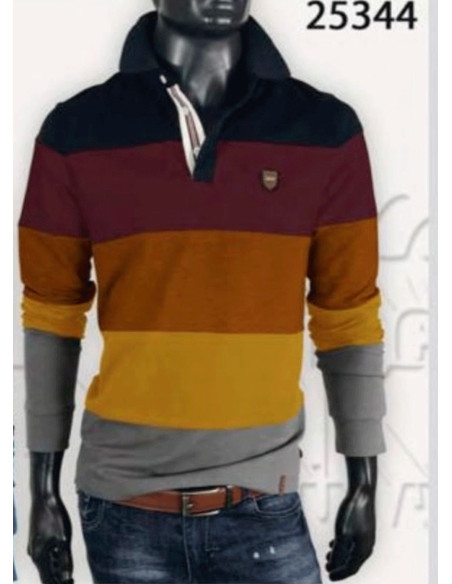 Polo hombre rayas 