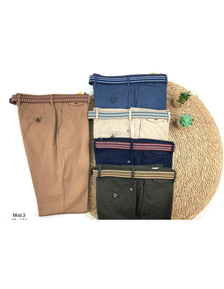 Pantalón hombre algodón licra 