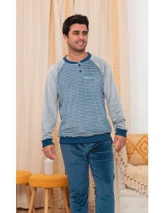Pijama hombre terciopelo rayas [product.brand] 1 - Ropa para Bebé | dyley | 